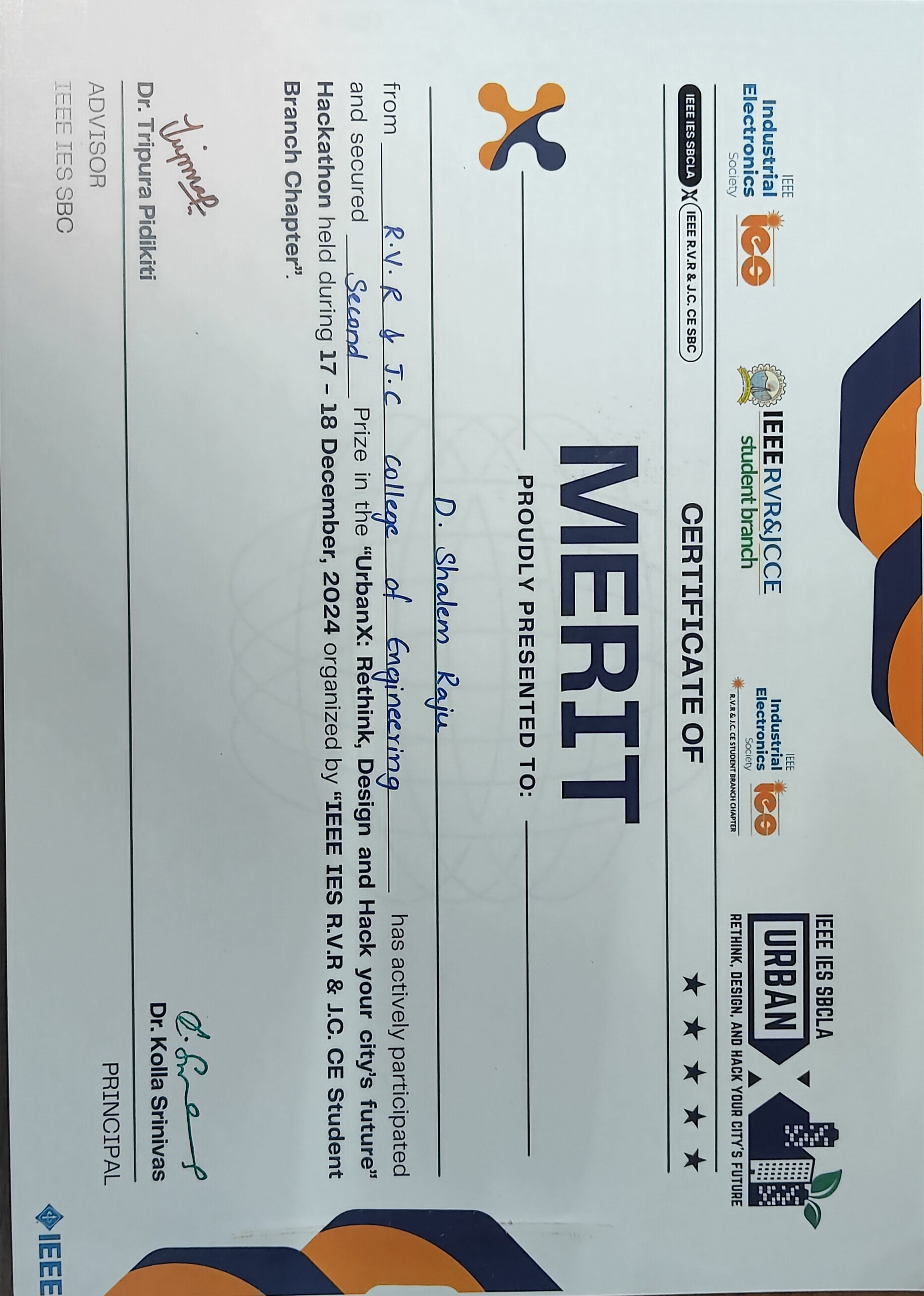 UrbanX Hackathon Second Prize